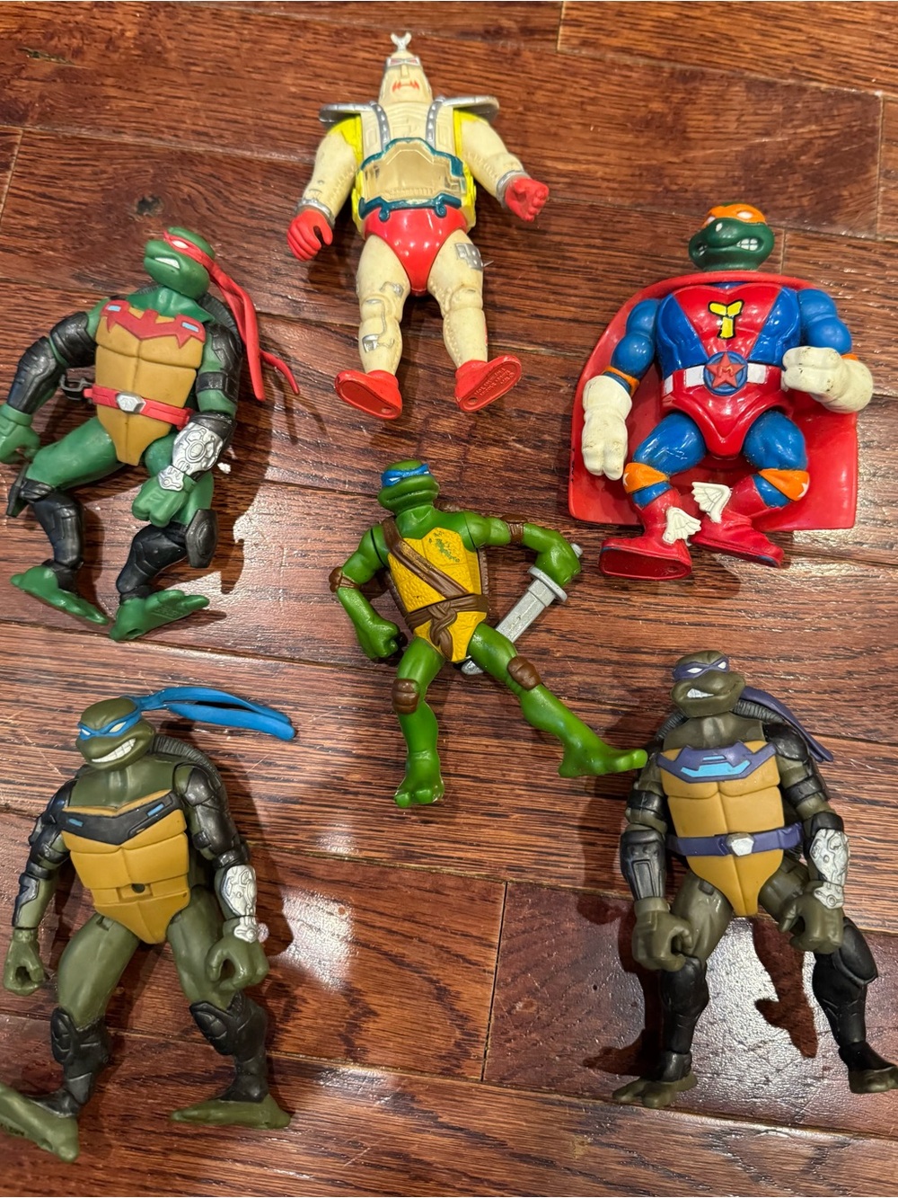 Vintage Lot of 6 TMNT Teenage Mutant Ninja Turtle Action Figures Krang 90s Y2K